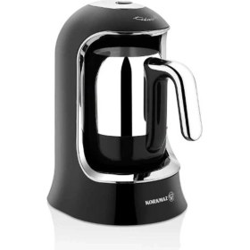 Resim Korkmaz A860 07 Kahvekolik Siyah Krom Otomatik Kahve Makinesi 