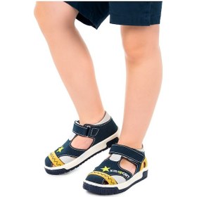 Resim Kiko Kids Erkek Çocuk Günlük Ayakkabı Arz 2322 Petrol - Sarı 