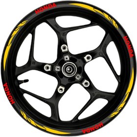 Resim Honda Kırmızı Yazılı Turuncu Reflektif Pençe Şeritli 002 