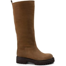 Resim Deery Hakiki Süet Taba Rengi Kadın Bot Taba 