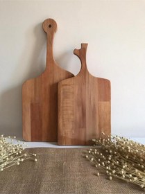 Resim Doğal Ahşap 2'Li Kesme Tahtası 