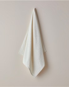 Resim English Home Border Check Pamuk Banyo Havlusu 70x140 Cm Fildişi Fildişi 