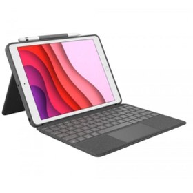 Resim logitech Combo Touch iPad 10.2 inç 7. ve 8. Nesil ile Uyumlu Çok Yönlü Klavyeli Kılıf - Gri 