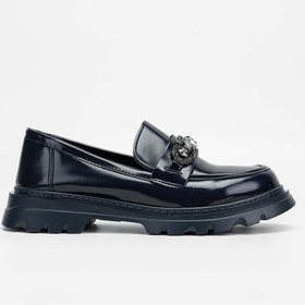 Resim Tamer Tanca Kadın Vegan Lacivert Loafer Ayakkabı 817 2399 Bn Ayk Sk23/24 Lacı Acma Lacivert 