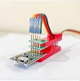 Resim 5 Pin Programlama Aparatı 2.54mm Pogo Pin Yaylı Mandal Klips Seri Üretim Entegre Arm DVM.101.091 