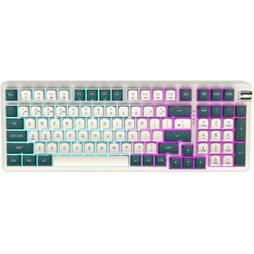 Resim Aigo DF98 Interstellar Yellow Switch Mekanik Kablosuz Gaming Klavye (ingilizce) 