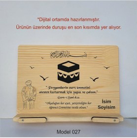 Resim Münzevi Masaüstü Ahşap Rahle/tablet/kitap Tutucu-model027 