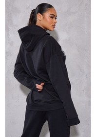 Resim Plt Sport Eşofman Takımı Sweatshirt Jogger - Siyah Baskılı Oversize Şardonlu Kapüşonlu Lastik Paça Siyah 
