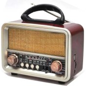 Resim Nostaljik Görünümlü USB Sd Aux Bluetooth Destekli Şarjlı Radyo RT-860 