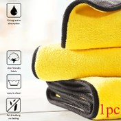 Resim 1 Adet Ultra Yumuşak Mikrofiber Araba Havlusu, 30.0x30.0 cm, Canlı Renkler: Otomobil ve Mutfak Temizliği İçin İdeal 