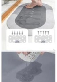 Resim Süper Su Emici Kaymaz Tabanlı Banyo Paspası 40x60 Cm Çok Renkli 