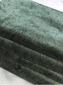 Resim Damar Desenli Ve Parlak Koyu Yeşil Süngerli Koltuk Çekyat Örtüsü 