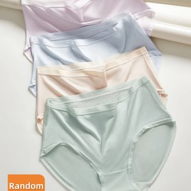 Resim Çok Rahat! Yükseltilmiş Yeni Ürün 4 Adet Premium Modal Yüksek Kalite İç Çamaşırı - Düz Renk Minimalist, Sınırlı Süreli Teklif - Çok Konforlu, Ter Emici, Açık Bej Dostu Esneklik - Kadın İç Giyim ve Külotlar 