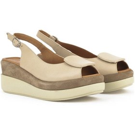 Resim Ziya, Kadın Hakiki Deri Topuklu Sandalet 151992z21010s Bej 151992z21010s 340 Bej 