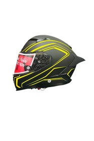 Resim Scoyco FF-871 Flash Güneş Vizörlü Kapalı Motosiklet Kask Mat Sarı - Siyah 