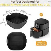 Resim Philips Airfryer 5000 Serisi XXL, 7,2 L ‎HD9285/90, Air Fryer Silikon Parça, Philips 5000 Serisi ‎HD9285/90 Philips 7.2L için Silikon Kalıp Sıcak Hava Fritözü Aksesuarı 