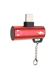 Resim Ally Lightning to Dual Lightning Dönüştürücü Adaptör Kırmızı 