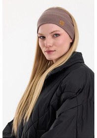 Resim Kadın %100 Pamuklu Termal, Kaymaz, Terletmez, Ultra Hafif, Spor Saç Bandı Bandana - Tek Ebat / Kahverengi Kahverengi 