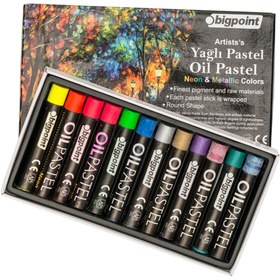 Resim Empressco 12'li Metalik ve Fosforlu Yağlı Pastel Boya Seti 