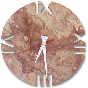 Resim Jumeax Derry Red Traverten Duvar Saati Kırmızı 