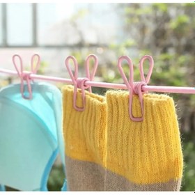 Resim Konyax Taşınabilir Pratik Mandallı Çamaşır İpi Renkli 