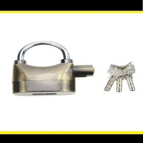 Resim Xolo Alarmlı Tüm Motosikletlere Uyumlu Motosiklet Bisiklet Asma Kilit Altın Sarı 110 Desibel XLK408 