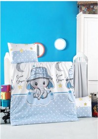 Resim Komfort Home Bebek Uyku Seti %100 Pamuk / Elephant 