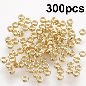 Resim 300 Adet 316 Cerrahi 316L Paslanmaz Çelik Rondel Boncuk, 18K Altın Kaplama, 1.9mm Delikli, Takı Yapımı, Ayakkabı ve Bot Aksesuarları, Saat Tamiri İçin - Dayanıklı Korozyona Dirençli El Sanatları Malzemeleri 