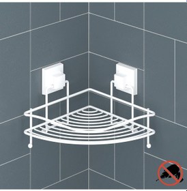 Resim Teknotel Easyfıx Yapıskanlı Askılı Banyo Rafı Köşe Beyaz Ef250 Çok Renkli 