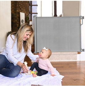 Resim Momcozy Genişletilebilir Bebek Güvenlik Kapısı 0 140 Cm, Tek Elle Açılır, Iç Ve Dış Mekan Uyumlu 