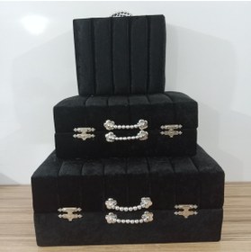 Resim Sandık Dünyası Bavul Çanta Sandık Gelin Damat Çeyiz Sandığı 3lü 0557s 