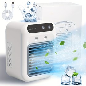 Resim 1800mAh Yüksek Kapasiteli Mini USB Şarj Edilebilir Fan - Taşınabilir Masaüstü Hava Dolaşımı ile Lityum Pil, Yurtlar, Ofisler ve Arabalar için Güvenli Düşük Basınç Tasarımı, Uzun Süreli Serinlik için Ofis Fanı | Düşük Basınç Fanı | Dayanıklı Plastik Fan 