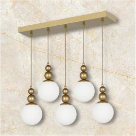 Resim Woodhub Avize Eskitme Yemek Masası Beyaz Cam 