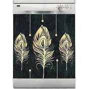 Resim Makinesi Sticker Kaplama Beyaz Eşya Kaplama 3D Altın Tüyler 
