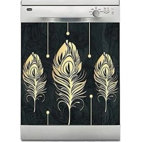 Resim Makinesi Sticker Kaplama Beyaz Eşya Kaplama 3D Altın Tüyler 