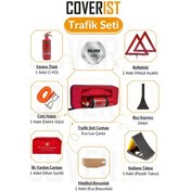 Resim Eva Trafik Ve İlk Yardım Seti - Muayene Uyumlu 1 Kg Araç Yangın Tüpü - 2 Adet Reflektör - Silver Pack 