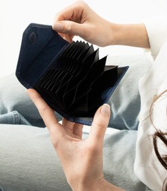 Resim Westpolo Hakiki Deri Unisex Akordiyon Kartlık, Kartvizitlik 