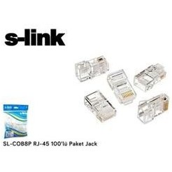 Resim S-Link SL-COB8P RJ-45 Konnektör 100 Lü Paket 