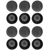 Resim Kitchen Design Lab Antrasit 12'li Silikon Mini Browni Muffin Cupcake Kek Kalıbı 