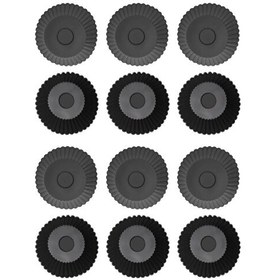 Resim Kitchen Design Lab Antrasit 12'li Silikon Mini Browni Muffin Cupcake Kek Kalıbı 