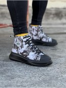 Resim WG Fashion Mp017 St Bağcıklı Kamuflaj Baskılı Ortopedik Yüksek/kalın Taban Yarım Bilek Erkek Sneaker Beyaz 