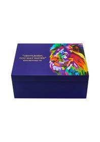 Resim Lubinski Blue Lion Humidor Puro Kutusu Mavi Lake 40s 