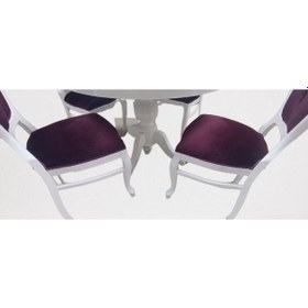 Resim Masa Sandalye Takımı Ihlamur Baba Ayak Model Mdf Tabla 100 Cm Açıl El Yapımı 