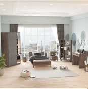 Resim Yurudesign New Home Genç Odası Seti Kahve-Beton Hm12-Cg 