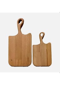 Resim Ahşap Kesme Ve Sunum Tahtası 2'li Ahşap 