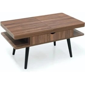 Resim Satranç, Tavla, Dama Oyun Masası 2 Çekmeceli Orta Sehpa 60X100 cm Ahşap Satranç Sehpası 