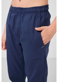 Resim Tommy Life Lacivert Standart Fit Dokuma Hafif Esnek Chino Erkek Çocuk Pantolon - 11272 Lacivert 