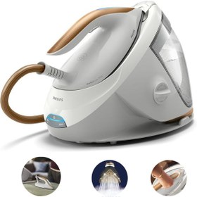 Resim Philips Buhar Kazanlı Ütü, 1.8 L Çıkarılabilir Su Haznesi, Açık Gri - Ultra Hafif - Sıfır Yanık Riski 