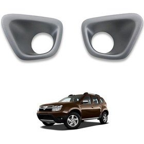 Resim Dacia Duster Sis Far Çerçevesi - Gri 2 Parça 2010-2018 