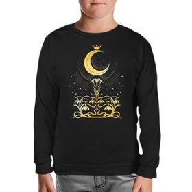 Resim Ay - Kraliçe Siyah Çocuk Sweatshirt 